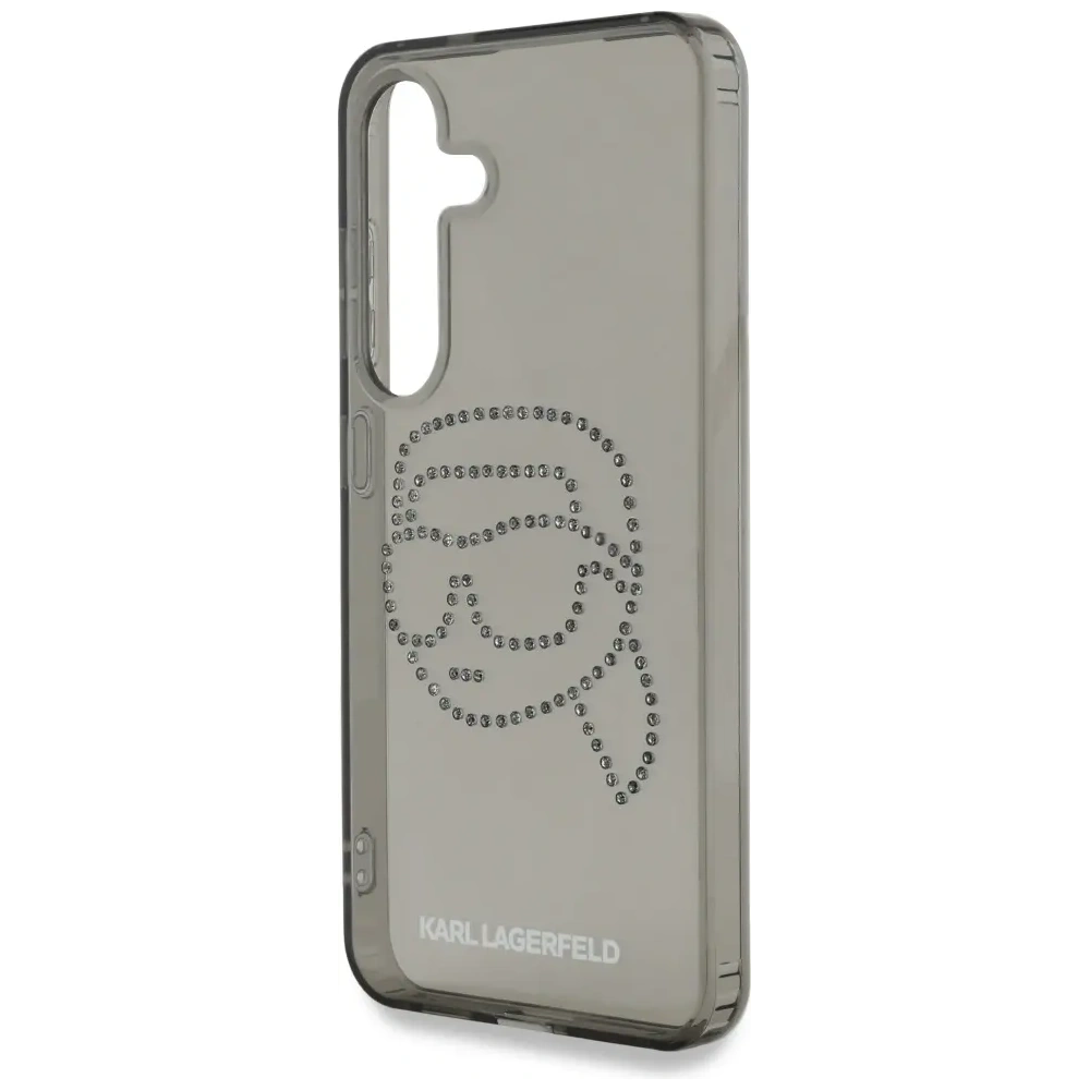 Etui Karl Lagerfeld Rhinestones Karl Head Logo do Samsung Galaxy S25 czarny