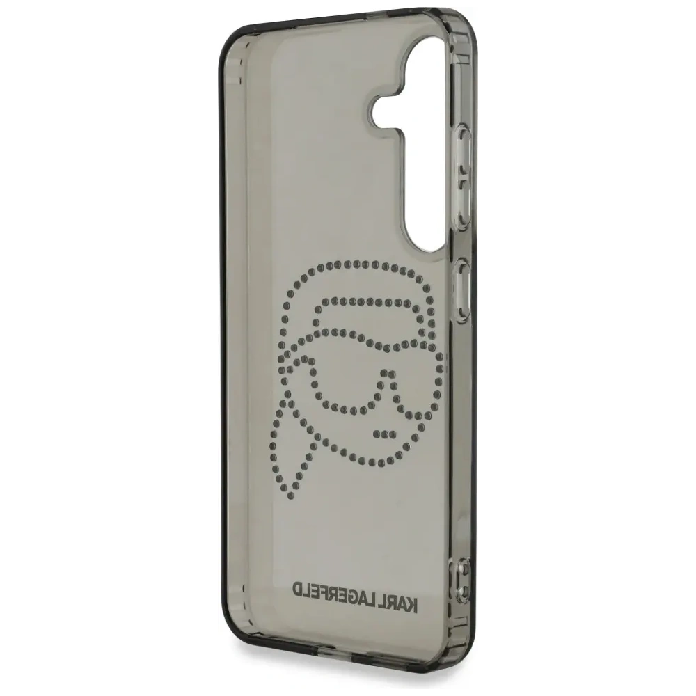 Etui Karl Lagerfeld Rhinestones Karl Head Logo do Samsung Galaxy S25 czarny