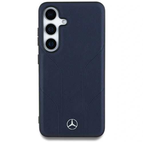 Kup Mercedes Piele cu Linii Debossate MagSafe Samsung Galaxy S25 albastru - MRS308 - {ean13} - Sklep Home Screen