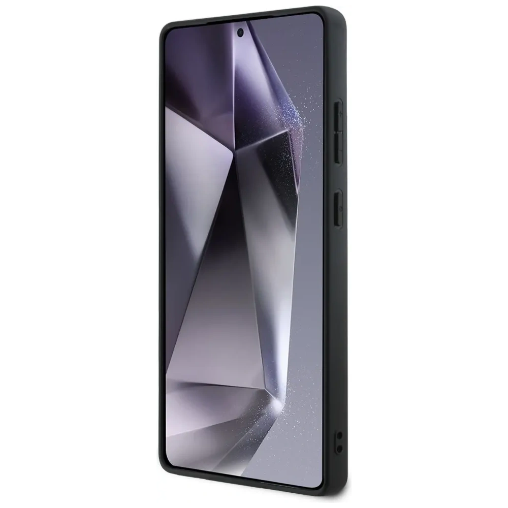 Etui Mercedes Leather Debossed Lines MagSafe do Samsung Galaxy S25 Ultra niebieski