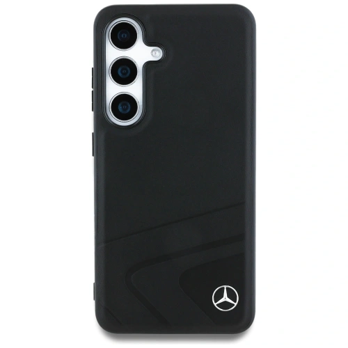 Buy Mercedes Leather Horizontal Debossed Curves MagSafe Samsung Galaxy S25 black - MRS312 - {ean13} - Home Screen Store Europe