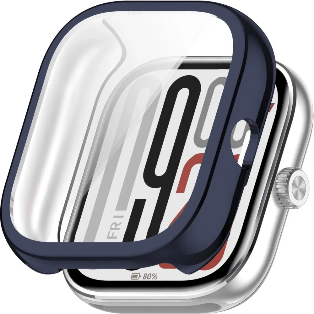 Etui z osłoną ekranu Bizon Case Watch Felipe do Xiaomi Redmi Watch 5 niebieskie