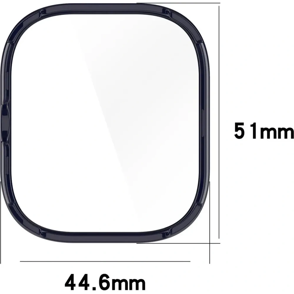 Etui ze szkłem do zegarka Bizon Case+Glass Watch do Xiaomi Redmi Watch 5 niebieskie