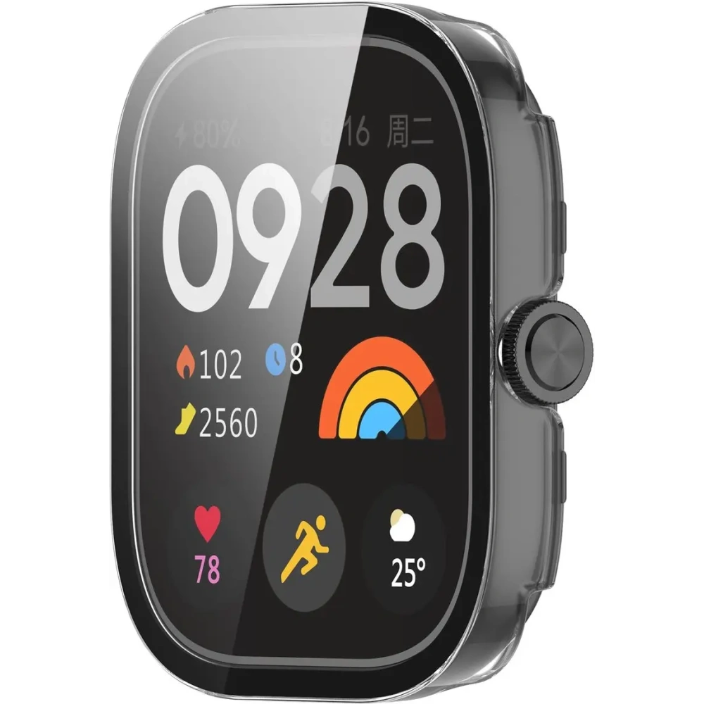 Etui ze szkłem do zegarka Bizon Case+Glass Watch do Xiaomi Redmi Watch 5 przezroczyste