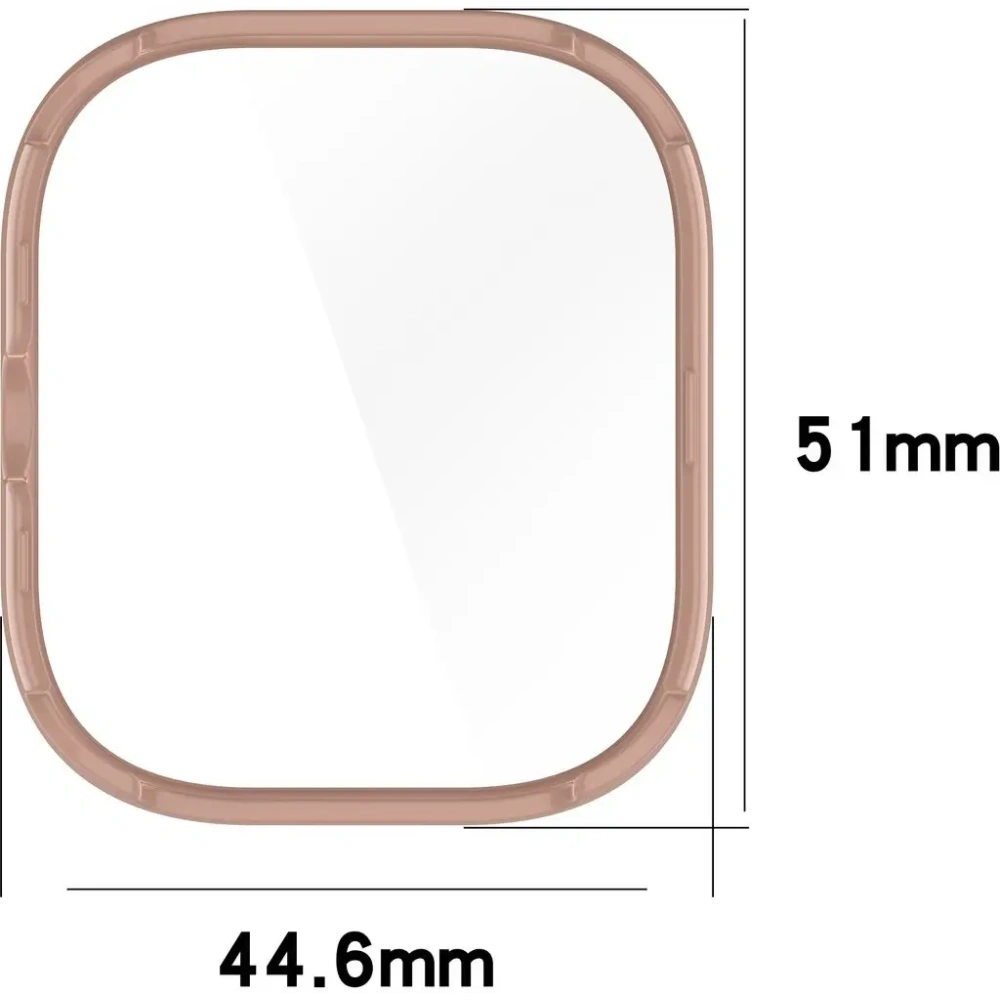 Etui ze szkłem do zegarka Bizon Case+Glass Watch do Xiaomi Redmi Watch 5 różowe