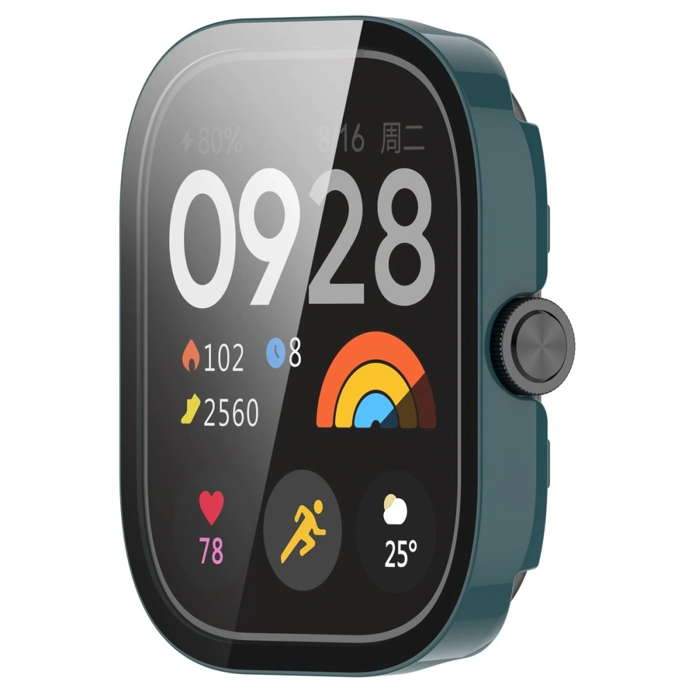 Etui ze szkłem do zegarka Bizon Case+Glass Watch do Xiaomi Redmi Watch 5 zielone