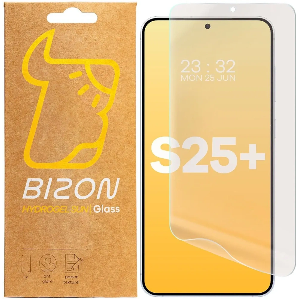 Folia matowa Bizon Glass Film Sun do Samsung Galaxy S25+ Plus [2 PACK]