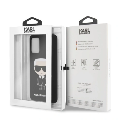 Kup Etui Karl Lagerfeld KLHCS67SLFKBK Samsung Galaxy S20+ Plus G985 hardcase czarny/black Silicone Iconic - KLD270BLK - {ean13} - Sklep Home Screen