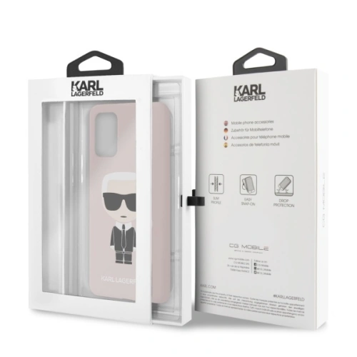Kup Etui Karl Lagerfeld KLHCS67SLFKPI Samsung Galaxy S20+ Plus G985 hardcase jasnoróżowy/light pink Silicone Iconic - KLD271PNK - {ean13} - Sklep Home Screen