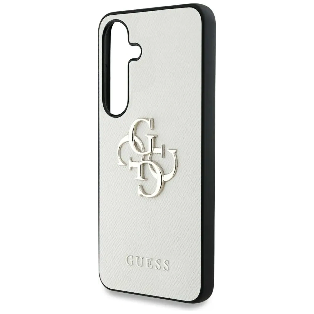 Etui Guess Grained Big 4G Logo Small Classic Logo do Samsung Galaxy S25 beżowy