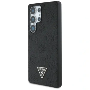 Kup Etui Guess Grained Hot Stamp Peony Pattern Triangle Logo MagSafe do Samsung Galaxy S25 Ultra czarny - GUE4322 - {ean13} - Sklep Home Screen