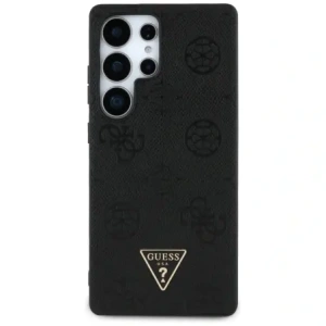 Kup Etui Guess Grained Hot Stamp Peony Pattern Triangle Logo MagSafe do Samsung Galaxy S25 Ultra czarny - GUE4322 - {ean13} - Sklep Home Screen