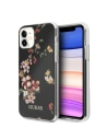 Guess Apple Tasche GUHCN61IMLFL04 iPhone 11 schwarz/schwarz N°4 Flower Collection