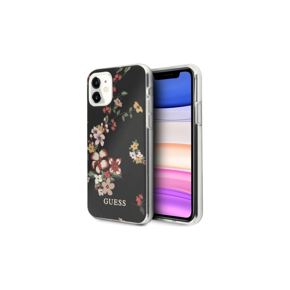 Etui Guess GUHCN61IMLFL04 Apple iPhone 11 czarny/black N°4 Flower Collection