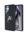 Etui Karl Lagerfeld Silicone Double Heads And Circle MagSafe do Samsung Galaxy S25 Ultra czarny