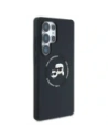 Etui Karl Lagerfeld Silicone Double Heads And Circle MagSafe do Samsung Galaxy S25 Ultra czarny