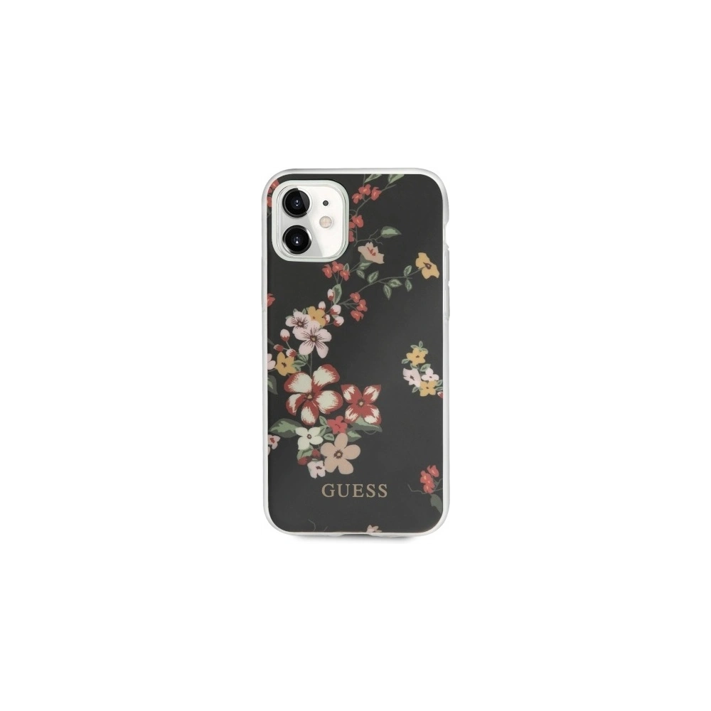 Etui Guess GUHCN61IMLFL04 Apple iPhone 11 czarny/black N°4 Flower Collection