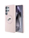 Karl Lagerfeld Silicon Dublu Capete și Cerc MagSafe Samsung Galaxy S25 Ultra roz