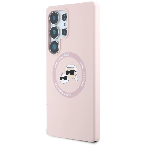 Kup Karl Lagerfeld Silikon Doppelköpfe und Kreis MagSafe Samsung Galaxy S25 Ultra pink - KLD21917 - {ean13} - Sklep Home Screen