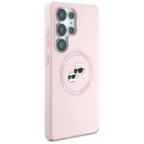 Kup Karl Lagerfeld Silikon Doppelköpfe und Kreis MagSafe Samsung Galaxy S25 Ultra pink - KLD21917 - {ean13} - Sklep Home Screen