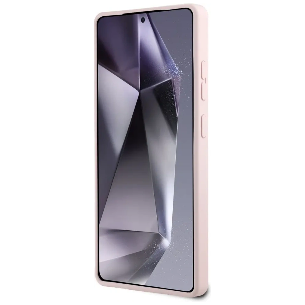 Etui Karl Lagerfeld Silicone Double Heads And Circle MagSafe do Samsung Galaxy S25 Ultra różowy