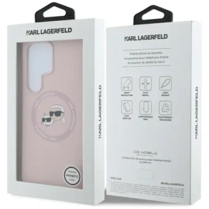 Kup Karl Lagerfeld Silicon Dublu Capete și Cerc MagSafe Samsung Galaxy S25 Ultra roz - KLD21917 - {ean13} - Sklep Home Screen