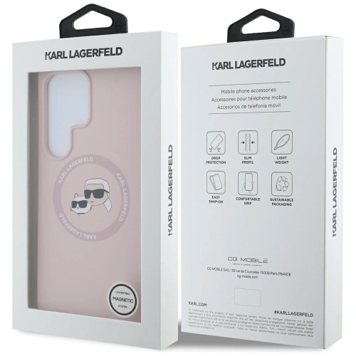 Kup Karl Lagerfeld Silikon Doppelköpfe und Kreis MagSafe Samsung Galaxy S25 Ultra pink - KLD21917 - {ean13} - Sklep Home Screen