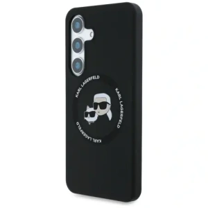 Kup Etui Karl Lagerfeld silikonové dvojité hlavy a kruh MagSafe pro Samsung Galaxy S25+ Plus černé - KLD21918 - {ean13} - Sklep Home Screen