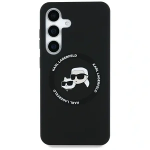 Kup Etui Karl Lagerfeld Silicone Double Heads And Circle MagSafe do Samsung Galaxy S25+ Plus czarny - KLD21918 - {ean13} - Sklep Home Screen