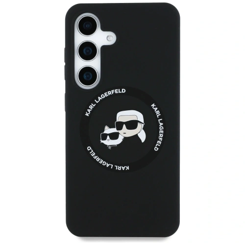Kup Etui Karl Lagerfeld Silicone Double Heads And Circle MagSafe do Samsung Galaxy S25+ Plus czarny - KLD21918 - {ean13} - Sklep Home Screen