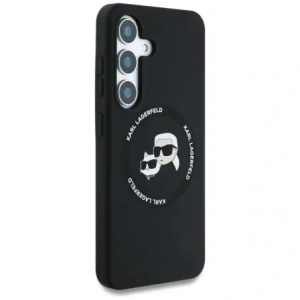 Kup Etui Karl Lagerfeld silikonové dvojité hlavy a kruh MagSafe pro Samsung Galaxy S25+ Plus černé - KLD21918 - {ean13} - Sklep Home Screen