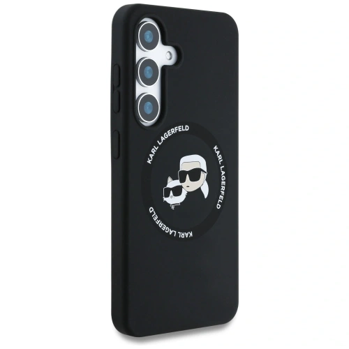 Kup Etui Karl Lagerfeld Silicone Double Heads And Circle MagSafe do Samsung Galaxy S25+ Plus czarny - KLD21918 - {ean13} - Sklep Home Screen