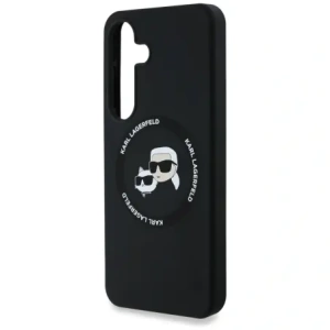 Kup Etui Karl Lagerfeld silikonové dvojité hlavy a kruh MagSafe pro Samsung Galaxy S25+ Plus černé - KLD21918 - {ean13} - Sklep Home Screen