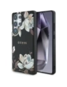 Etui Guess Grained Printed Flower Pattern MagSafe do Samsung Galaxy S25 Ultra czarny