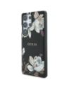 Etui Guess Grained Printed Flower Pattern MagSafe do Samsung Galaxy S25 Ultra czarny