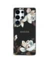Etui Guess Grained Printed Flower Pattern MagSafe do Samsung Galaxy S25 Ultra czarny