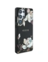 Etui Guess Grained Printed Flower Pattern MagSafe do Samsung Galaxy S25 Ultra czarny
