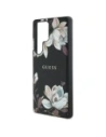 Etui Guess Grained Printed Flower Pattern MagSafe do Samsung Galaxy S25 Ultra czarny