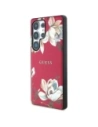 Etui Guess Grained Printed Flower Pattern MagSafe do Samsung Galaxy S25 Ultra fuksja
