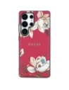 Etui Guess Grained Printed Flower Pattern MagSafe do Samsung Galaxy S25 Ultra fuksja
