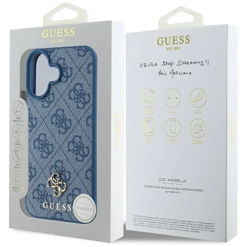 Buy Guess HC PU 4G Small 4G and Classic Apple iPhone 16 MagSafe blue - GUE4325 - {ean13} - Home Screen Store Europe