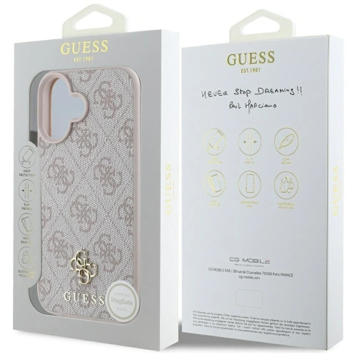 Kup Guess HC PU 4G Kis 4G és Klasszikus Apple iPhone 16 MagSafe rózsaszín - GUE4326 - {ean13} - Sklep Home Screen
