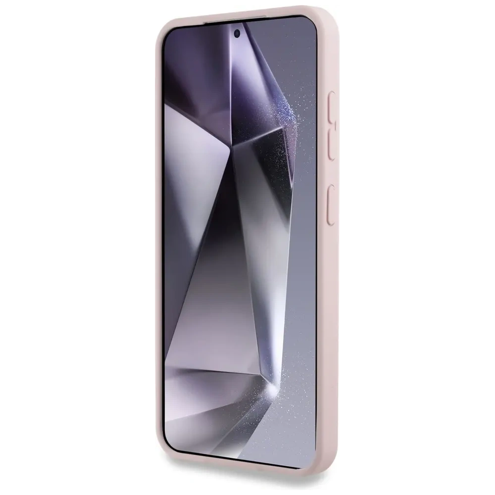 Etui Karl Lagerfeld Silicone Double Heads And Circle MagSafe do Samsung Galaxy S25+ Plus różowy