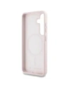 Etui Karl Lagerfeld Silicone Double Heads And Circle MagSafe do Samsung Galaxy S25+ Plus różowy