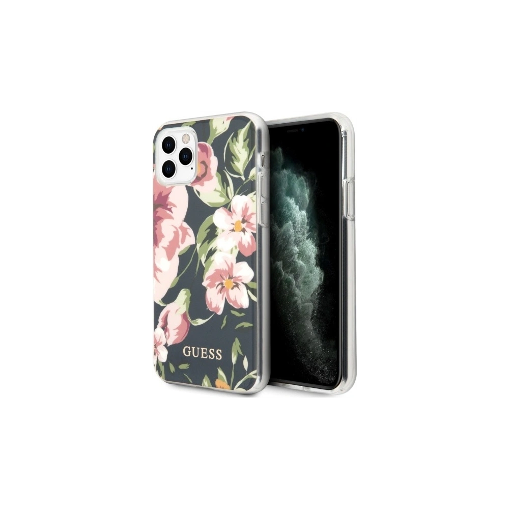 Etui Guess GUHCN65IMLFL03 Apple iPhone 11 Pro Max granatowy/navy N°3 Flower Collection