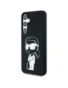 Etui Karl Lagerfeld Silicone Graffiti Ikonik Printed Logo MagSafe do Samsung Galaxy S25 czarny