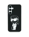 Etui Karl Lagerfeld Silicone Graffiti Ikonik Printed Logo MagSafe do Samsung Galaxy S25 czarny