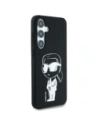 Etui Karl Lagerfeld Silicone Graffiti Ikonik Printed Logo MagSafe do Samsung Galaxy S25 czarny