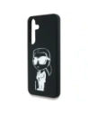 Etui Karl Lagerfeld Silicone Graffiti Ikonik Printed Logo MagSafe do Samsung Galaxy S25 czarny