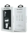 Etui Karl Lagerfeld Silicone Graffiti Ikonik Printed Logo MagSafe do Samsung Galaxy S25 czarny